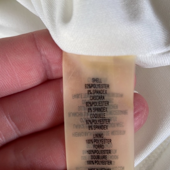 Vince Camuto white scuba fit and flare dress NWT SIZE 6 - Picture 9 of 11